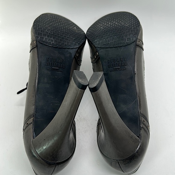 Stuart Weitzman Sexy Dark Gray Leather Heel Ankle Booties Shoes **Size 7.5**🔥🔥 - Picture 7 of 11